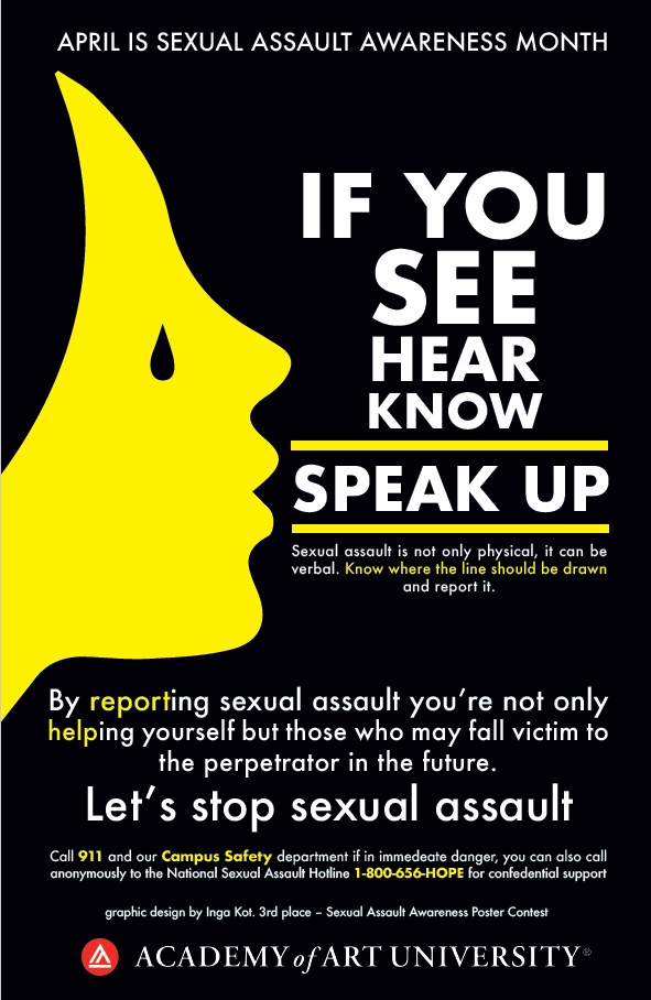 Sexual Assault Awareness Month Poster by Inga Kot