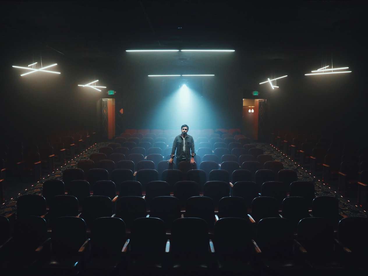 Actor standing in cinema