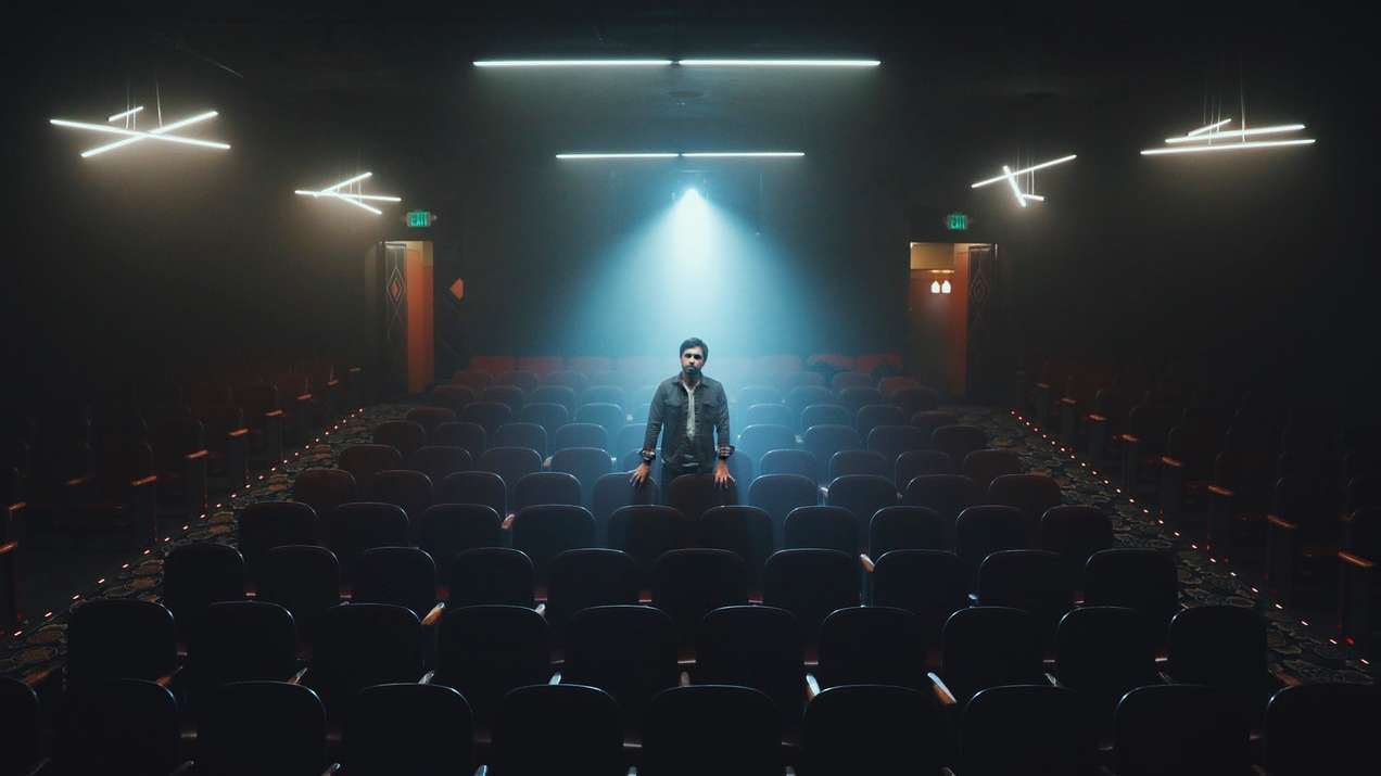 Actor standing in cinema