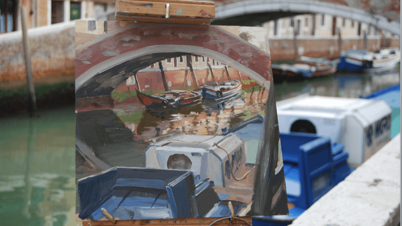 study abroad Canal of Venice painting