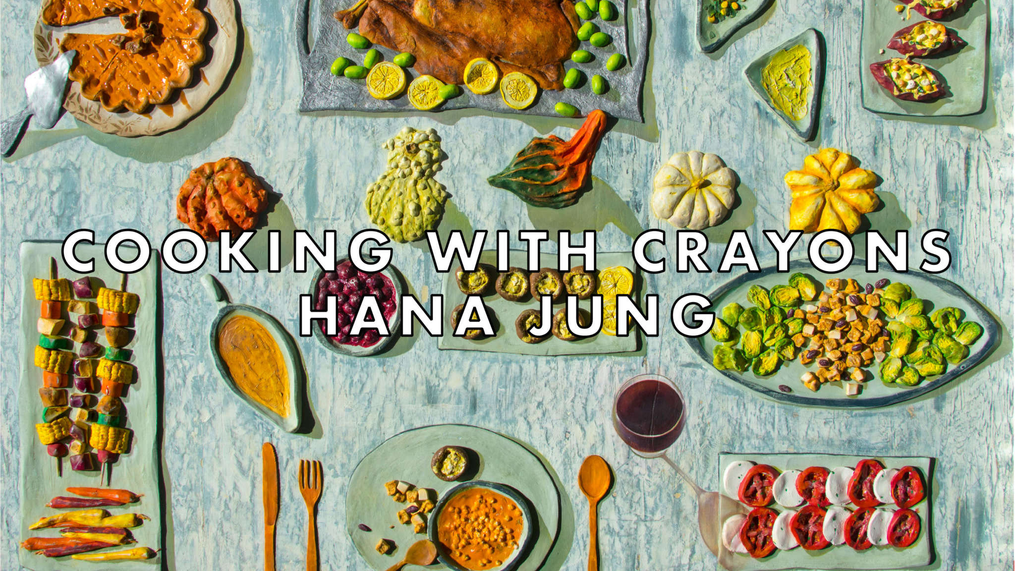 A painting of a food platter from Hana Jung's art portfolio