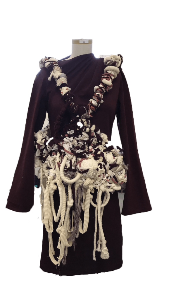 Closeup of knitted dress