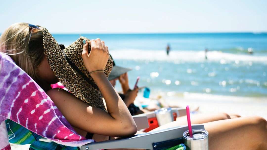 girl enjoying summer at the beach