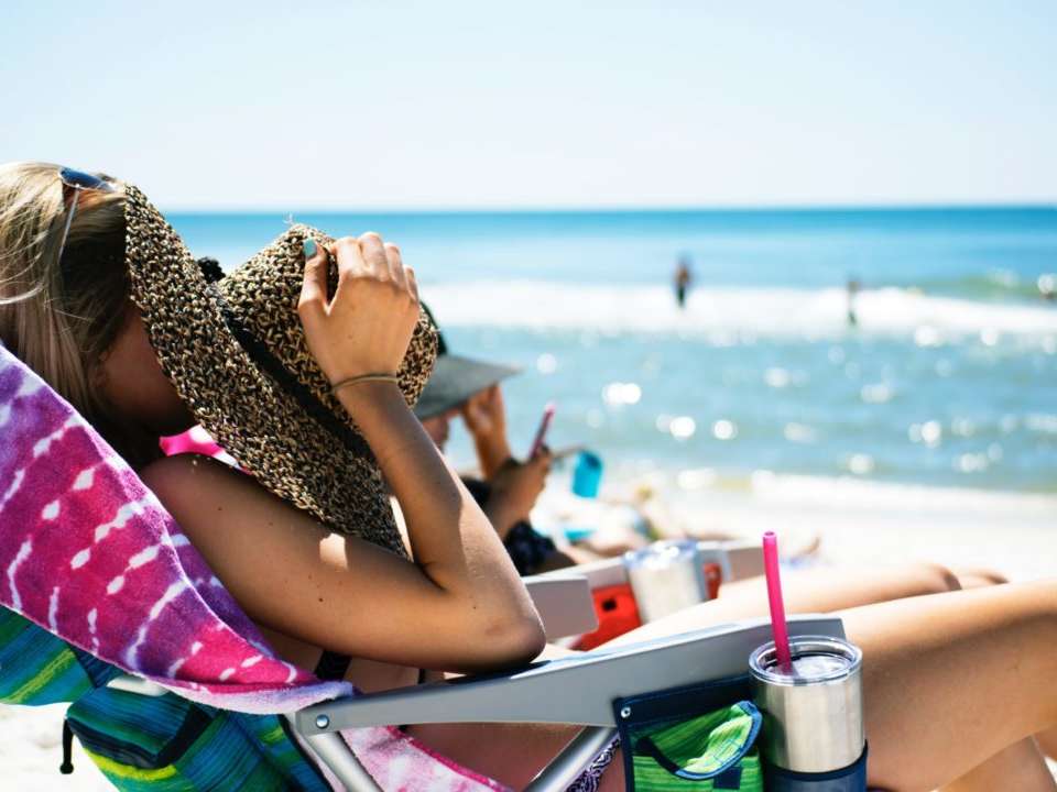 girl enjoying summer at the beach