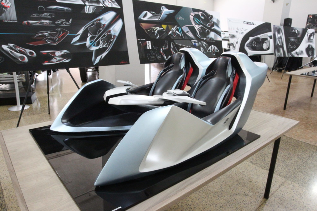 Half-scale model of car seats for Jaguar