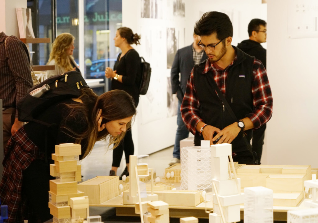 school of architecture student with scale models