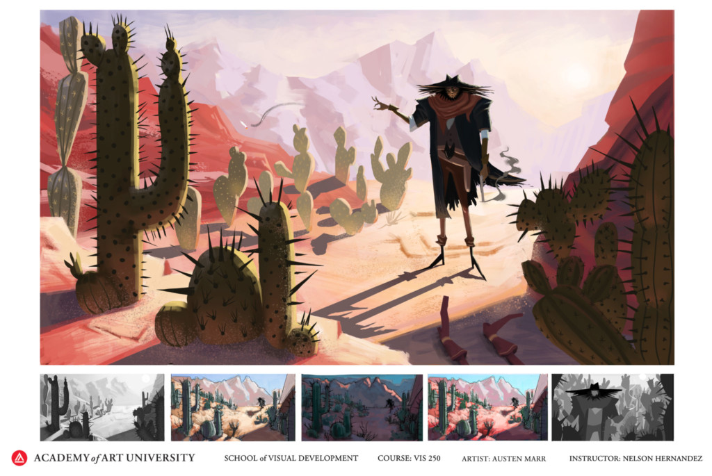 Desert scene by BFA student Austen Marr