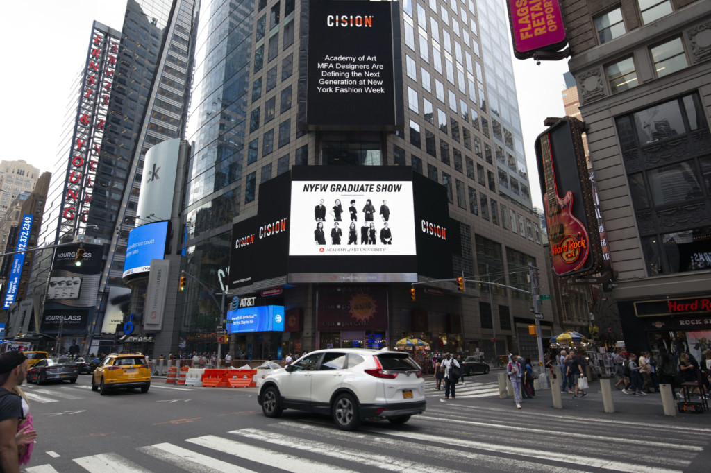 NYFW Graduate Show Times Square Ad