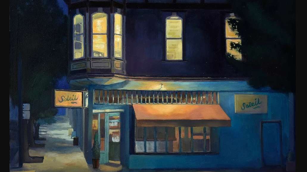 Mijin Kwon-Night-Scene-of-Cafe-oil-painting