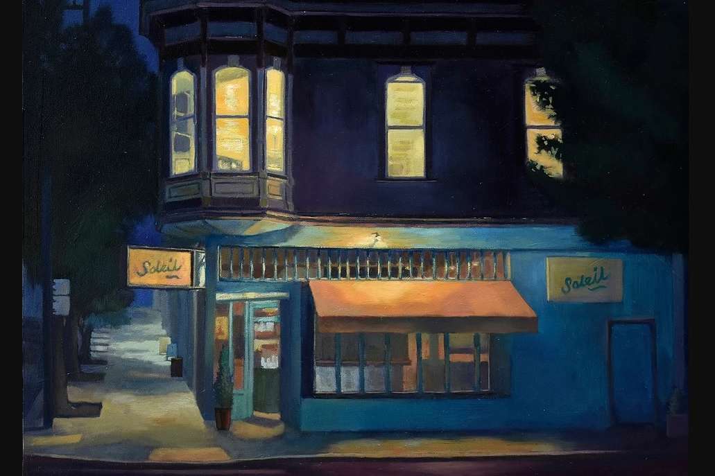 Mijin Kwon-Night-Scene-of-Cafe-oil-painting