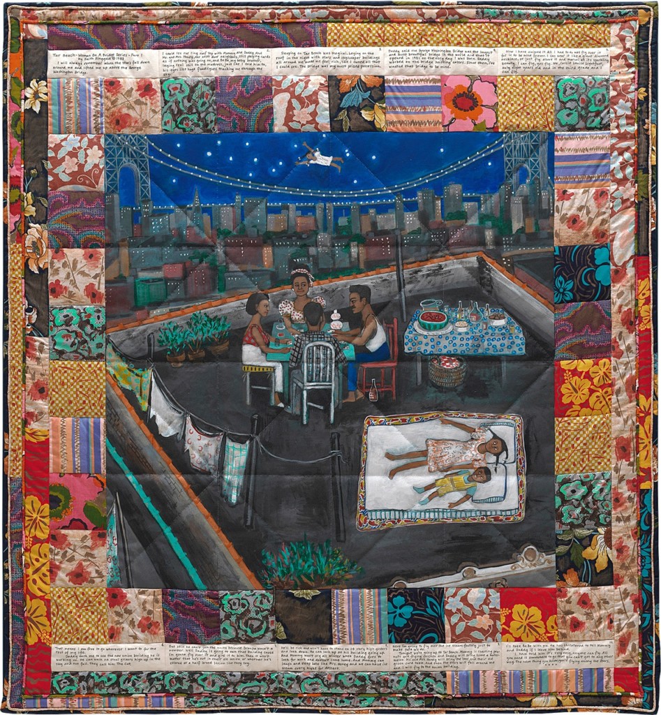 Woman on a Bridge #1 of 5: Tar Beach by Faith Ringgold