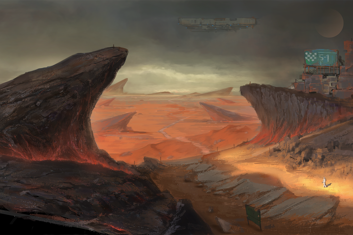 Black Mountain Desert Concept Art by Game Development student Weiyi Qin