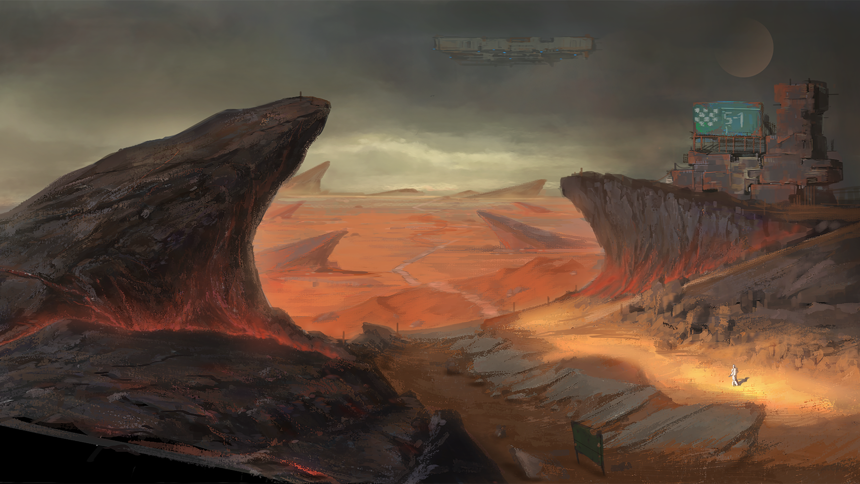 Black Mountain Desert Concept Art by Game Development student Weiyi Qin