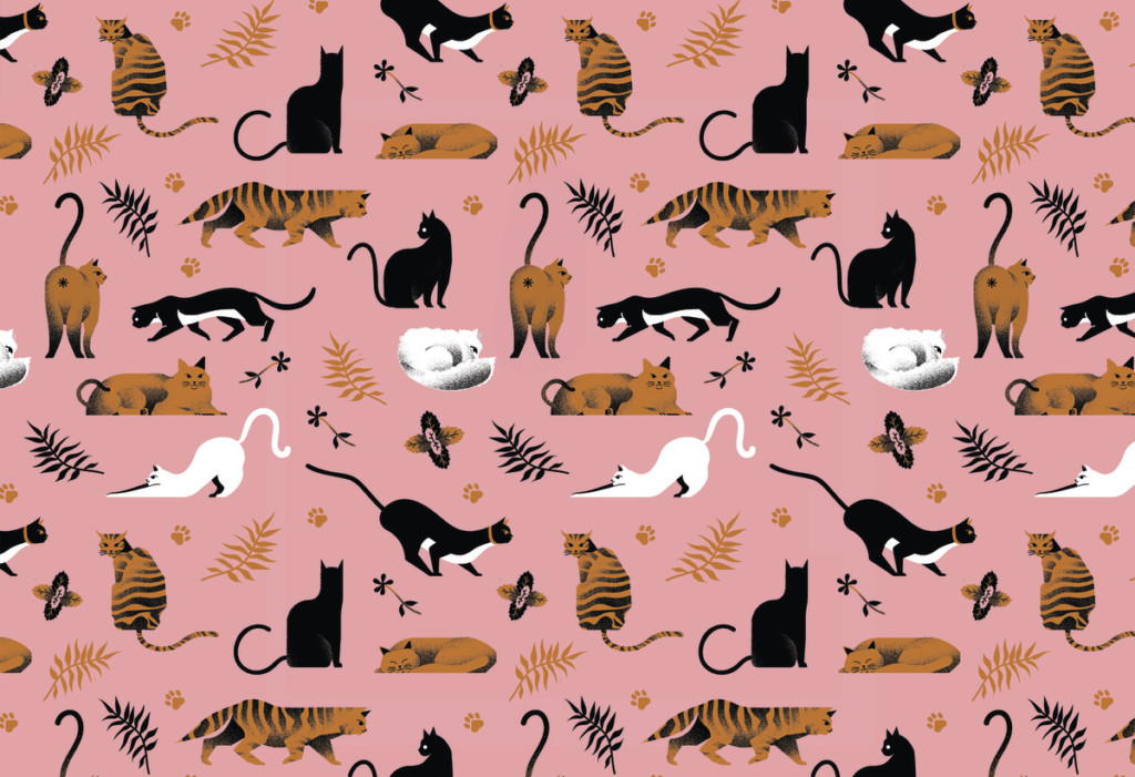 "Cat-nip Pattern" by School of Illustration MFA student Joan Alturo