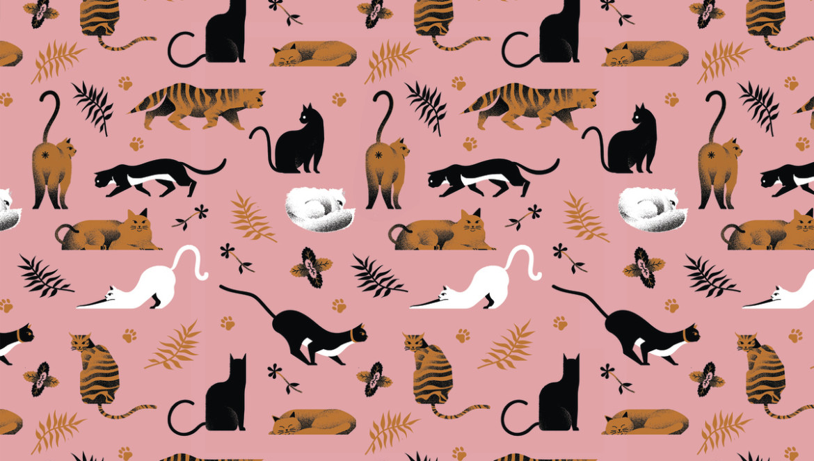 "Cat-nip Pattern" by School of Illustration MFA student Joan Alturo