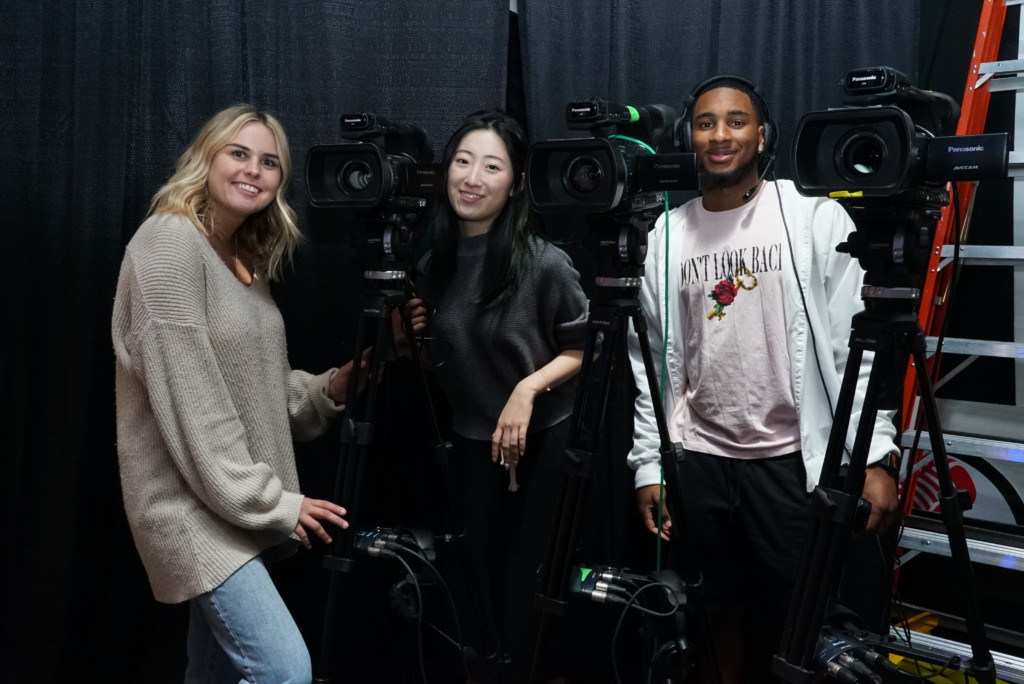 School of Communications students operating cameras